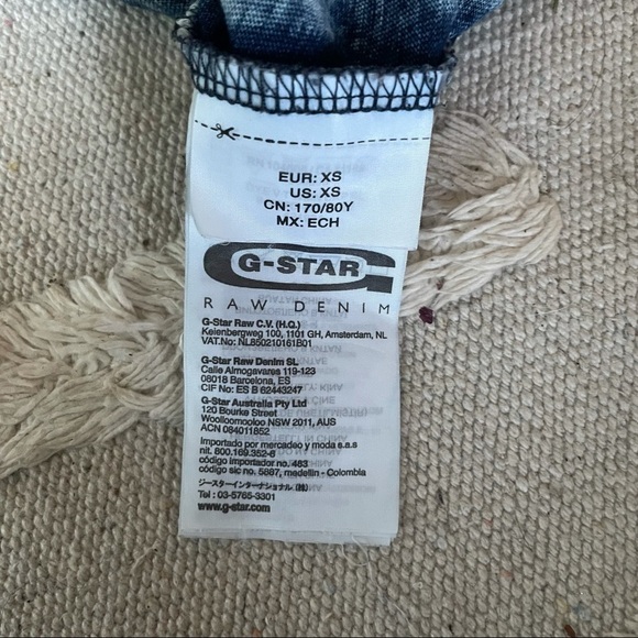 G-STAR BLUE DYE  V-NECK TEE - XS - Picture 8 of 15